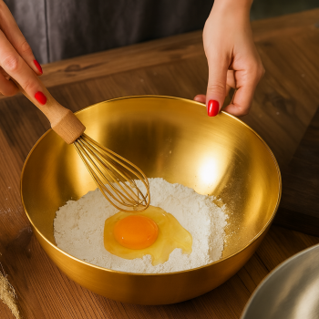 TIGELA DOURADA DE  INOX KLDS5027