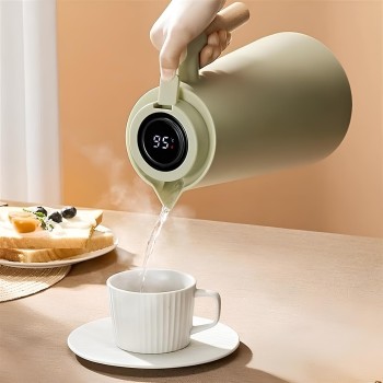 GARRAFA TERMICA DE CAFÉ COM TERMÔMETRO LED  1L LTB1003