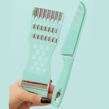 KIT RALADOR E FACA 2PÇS KITCHEN 