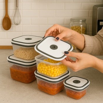 KIT DE POTES 5PÇS HERMETICO BMF1037