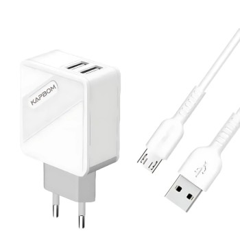 CARREGADOR 2USB KAPBOM KA56065G	