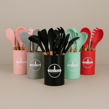 JOGO DE COZINHA KIT C/ 12 PÇS DE SILICONE HYP2503 HEESEM