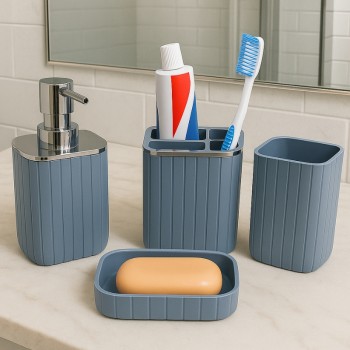 KIT CONJUNTO PARA BANHEIRO COM 4 PEÇAS OI0595 OI0594 OI0596