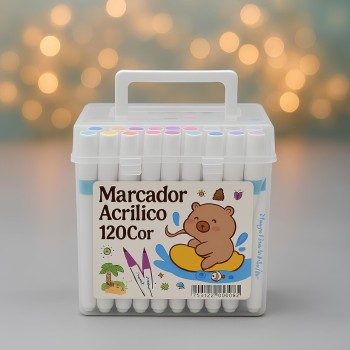 KIT DE CANETINHAS ACRILICO 120CORES MK B006