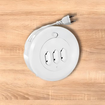 EXTENSAO RETRATIL COM 3 TOMADAS REF SL05 5M