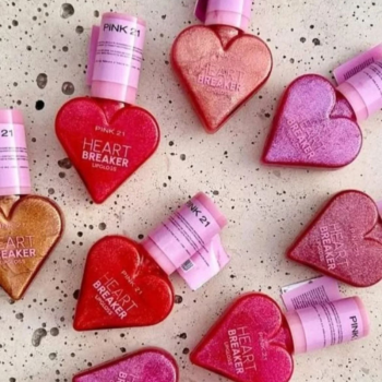 Lip Gloss Heart BOX C/24 Un Pink 21
