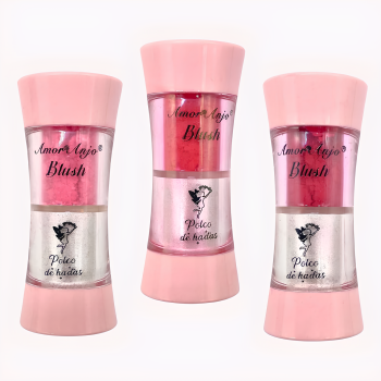  Blush e Iluminador 2 em 1 BOX C/12 Un Amor Anjo