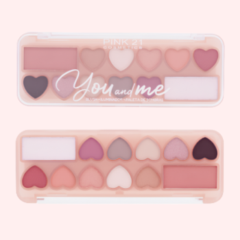 Blush/ Iluminador/Paleta de Sombras BOX C/24 Un Pink21